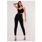 Livik Maya Kadın Siyah Solmayan Yüksel Bel Likralı Toparlayıcı Skinny Jeans Pantolon