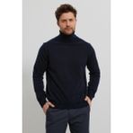 Livio Ferri Erkek Yünlü Normal Kalıp Tam Balıkçı Boğazlı Yaka Triko Kazak - 2XL - Lacivert