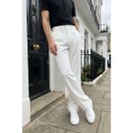 Livio Ferri Salto Double Kumaş Pileli Erkek Baggy Pantolon Bol Paça Pantolon - Beyaz - Regular Fit