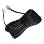 LIVOLO 30 metre Siyah Telefon Modem Adsl Vdsl Ara Kablosu Telefon Rj11 Hat Bağlantı Kablosu