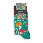 Livoni Unisex Cotton Regular Socks with Colorful and Fun Designs 35-38 American Football - Regular Socks