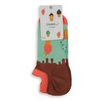 Livoni Unisex Cotton Sneaker Socks with Colorful and Fun Designs 39-42 Ice Cream-Low Socks