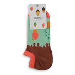 Livoni Unisex Cotton Sneaker Socks with Colorful and Fun Designs 43-46 Ice Cream-Low Socks