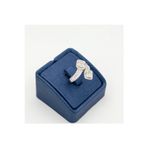 Livora Jewelry Baget Taşlı Çapraz Gümüş Yüzük