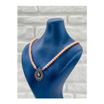 Livora Jewelry Pembe İncili Özel Elmas Tasarım Kadın Gümüş Kolye