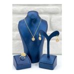Livora Jewelry Üç Renkli Dorika Kadın Gümüş Set Takımı - Kolye Seti