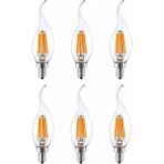 LİVORA LİGHTİNG Rustik Kıvrık 4W E14 LED Ampul 400 LM Günışığı Renk Cam Malzeme ile Şık Aydınlatma - 6