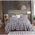 Livoras Home Müslin Pamuklu Yastıklı Yatak Örtüsü 240 x 260CM Antrasit - Antrasit - Gri - Beyaz - 240 x 260 cm