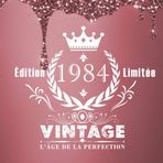 Livre d'or anniversaire 40 ans 1984 rose gold fondant: 120 pages blanches/ Grand format carré 21 cm / Espace pour les messages et les photos