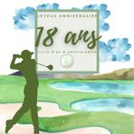 Livre d'or d'anniversaire - 18 ans: Souvenir d'anniversaire pour homme - Thème Golf