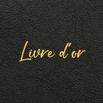 Livre d'Or Noir et Doré: Cuir & Or | Couverture souple | 100 pages à remplir | Grand format carré | Anniversaire, départ, retaite, EVG | Style élégant et raffiné pour homme