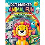 Livro de Atividades com Animais: Aprenda e Divirta-se com Marcadores de Pontos – Mais de 100 Animais para Colorir, Reconhecer e Praticar Coordenação Motora Fina em Português e Inglês