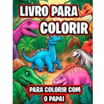 Livro para colorir com o papai: Livro para criança colorir com vários animais
