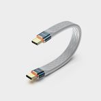 LivX All-in-1 10 CM USB-C 4 Kablo – PD3.1 240W Hızlı Şarj ve Yüksek Hızlı Veri Transferi Gri WAN-01