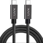 LivX Force 100W Type-C to Type-C 1 Metre USB 3.1 Gen2 10 Gbps 4k@60hz Hızlı Şarj Data ve Görüntü Aktarım Kablosu Örgülü