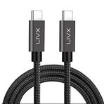 LivX Force 100W Type-C to Type-C USB 3.1 Gen2 10 Gbps 4k@60hz Hızlı Şarj Data ve Görüntü Aktarım Kablosu Örgülü GN (50 cm)