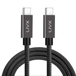 LivX Force GN-03 100W Usb-C to Usb-C 3.1 Gen2 10 Gbps 4K 60Hz 3 Metre Örgülü Hızlı Şarj Data ve Görüntü Kablosu