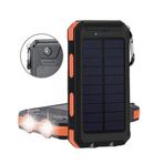 LivX L50-ORANGE Agile Polikristal 10000 mAh Su Geçirmez Taşınabilir Göstergeli Fenerli Solar Güneş Enerjili Powerbank