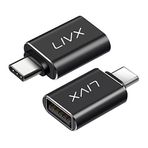 LivX OTGCZ USB 3.1 To Type-C 10Gbps 3A Siyah Dönüştürücü OTG Adaptör