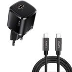 LivX Rapid 20 W USB-C Mini PD Hızlı Şarj Cihazı Güç Adaptörü ve 1 mt Hızlı Şarj ve Data Kablosu
