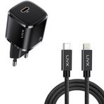 LivX Rapid 20W USB-C Mini PD Hızlı Şarj Cihazı Güç Adaptörü ve 1 m iPhone Şarj Kablosu