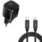 LivX Rapid 20W USB-C Mini PD Hızlı Şarj Cihazı Güç Adaptörü ve 3 m iPhone Hızlı Şarj Kablosu