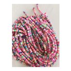 LİVZA BİJUTERİ 6mm Mor Renk Polimer Kil Fimo Boncuk Dizisi,40cm Hamur Boncuk Fimo Dizi