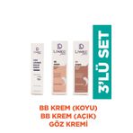 LIWECDERMA Liwec Derma 3'lü Set (BB KREM ORTA - BB KREM AÇIK - GÖZ ÇEVRESİ BAKIM KREMİ)
