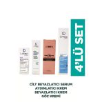 LIWECDERMA Liwec Derma 4'lü Set(AYDINLATICI KREM-CİLT BEYAZLATICI SERUM VE KREM -GÖZ ÇEVRESİ BAKIM KREMİ)