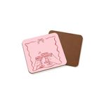 LIWOGY Ikili Set Pembe Bardak Altlığı / Desenli Bardak & Fincan Altlığı