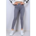 Lixera Jasmin Süper Skinny Solmaz Likralı Gri Jeans Pantolon- Beden Tablomuz Mevcut