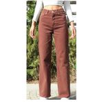 Lixera Luna Kahverengi Extra Süper Yüksek Bel Palazzo Wide Leg Jean Pantolon ( Beden Tablomuza Bakınız)