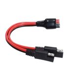 LIXIN 45 amp - SAE Y Tipi Bölücü Konnektör, 14AWG Ön Kablolu RV Tekne Şarj Pil Güneş Paneli-30cm/1ft