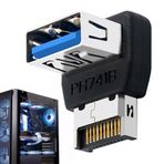 Lixuhdyu USB 3.1 Ön Panel Konrtörü | L Şekilli USB 3.1 Tip E Adaptörü - Panel Tip-E 90 Derece Yönlendirme Konnektörü Gençler Çocuklar İçin