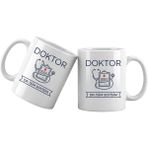 Liya Gift Collection Kişiye Özel Doktor Meslek Kupası – Isim Yazılı Doktor Temalı Kupa Bardak Doktor Hediyesi - Beyaz - 300 ml