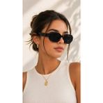 Liya3D Siyah Köşeli Güneş Gözlüğü UV400 Korumalı Unisex Kalın Çerçeve Modern Tasarım - 01-Siyah