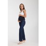 LİYACA ESNEK KARIN BANTLI BELİ AYARLANABİLİR MOM FİT HAMİLE KOT PANTOLON