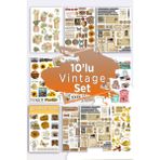 Liyacraft 10'lu Vintage Sticker Seti – Planner, Ajanda ve Bullet Journal Süsleme ve Düzenleme İçin İdeal