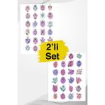 Liyacraft Yuvarlak Flower Bohem Çoklu Sticker Seti Planner Ajanda Bullet Journal Için Uygun Set