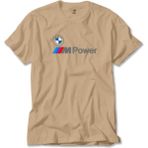Liyada Bmw Logo M Power Yazı Krem Tişört Liyada - 2XL