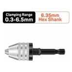 Liyao 0.3-6.5 6.35MM Hex 0.3-6.5 Mini Anahtarsız Matkap Chuck Kendinden Sıkma Elektrikli Matkap Chuck Adaptörü Pens Fikstür 1/4 ''hex Shank Hızlı Değişim Dönüştürücü (Yurt Dışından)