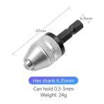 Liyao 0330MM Mini Anahtarsız Matkap Chuck Adaptörü Dönüştürücü Tornavida Sürücü Adaptörü Elektrik Motor Kelepçesi 1/4 "hex Shank Hızlı Değişim Dönüştürücü (Yurt Dışından) - Renkli