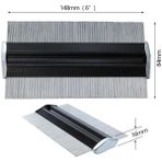 Liyao 148X84X16MM Paslanmaz Çelik Profil Kopya Ölçer Kontur Ölçer Teksir Kontur Şablonu Fayans Süpürgelik Laminat Cetvel Ahşap Ölçme Aletleri (Yurt Dışından) - 50*150*200mm - Gauges