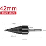 Liyao 42MM Yuvarlak 32/42/50MM Yakacak Odun Doğrama Ahşap Matkap Ucu Yarma Konisi Kütük Ayırıcı Yakacak Odun Kıyıcı Ahşap Bölünmüş Koni Matkap Ucu Ağaç Işleme Aleti (Yurt Dışından) - Renkli