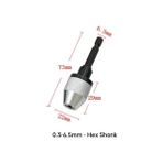 Liyao Beyaz 0.3-6.5mm Hex Shank Matkap Uçları Adaptörü Matkap Chuck Anahtarsız Tornavida Mini Chuck Fikstür Darbeli Sürücü Adaptörü Elektrik Motor Kelepçesi (Yurt Dışından) - Renkli