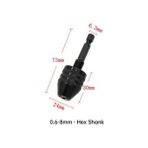 Liyao Siyah 0.6-8mm Hex Shank Matkap Uçları Adaptörü Matkap Chuck Anahtarsız Tornavida Mini Chuck Fikstür Darbeli Sürücü Adaptörü Elektrik Motor Kelepçesi (Yurt Dışından)