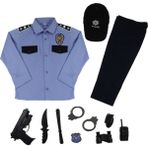 Liyavera Çocuk Mavi Türk Polis Kostümü Kıyafeti Polis Üniforması - 7 Yaş