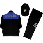 Liyavera Unisex Çocuk Türk Sivil Toplum Polis Kostümü Sivil Toplum Polis Kıyafeti Üniforması - 2,5 Yaş - Lacivert