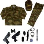 Liyavera Unisex Kahverengi Türk Asker Kostümü Çocuk Kıyafeti 2 - 4 Yaş