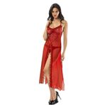 Liyuza Misss Kırmızı Şifon Gecelik - 222 Kırmızı S/M